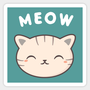 Happy Kawaii Cute Meow Cat Magnet